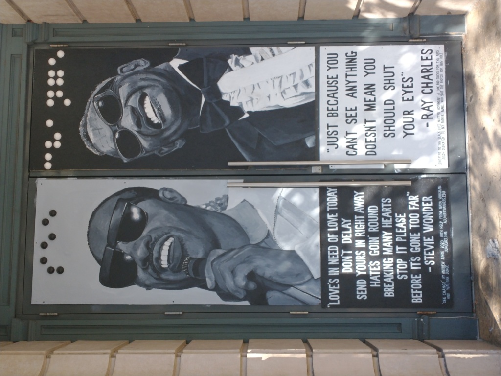 Oakland Mural 2020 
Stevie Wonder + Ray Charles